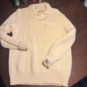 L.L. Bean Ivory Knit Pullover